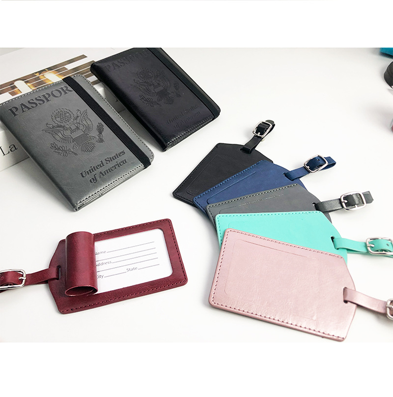 美金夹护照套行李牌套装护照夹