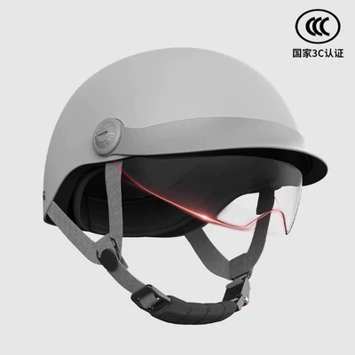 Motosiklet kaskı (dəbilqə), men and women, sun protection, retro - 618-graytransparent-endoscope