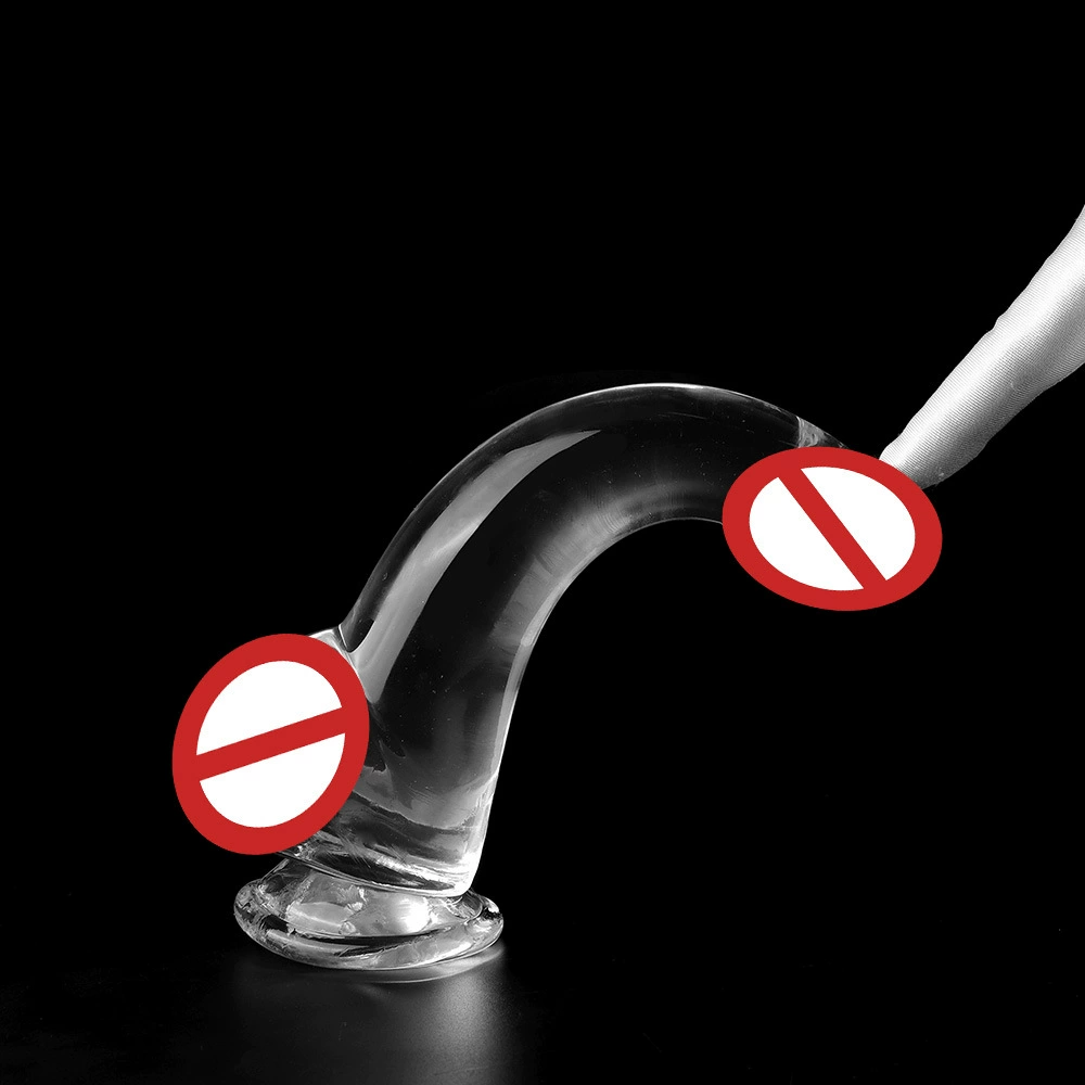 Стеклянный анальный зонд Dildo (SNAILAGE) прозрачный кристаллический ТПЭ, 5 размеров S–XXL, присоска