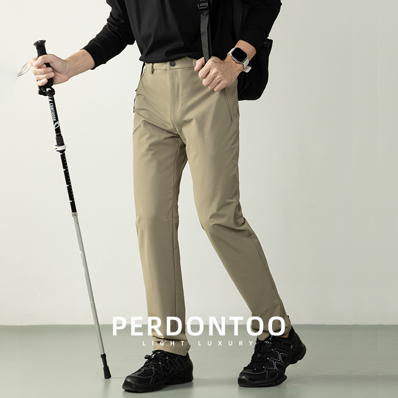 [Adventure Mountaineering Series] Temperature-Locking and Anti-Freeze Multifunctional Flap Pocket Pants Cargo Pants for Men, Outdoor Sports Casual Pants