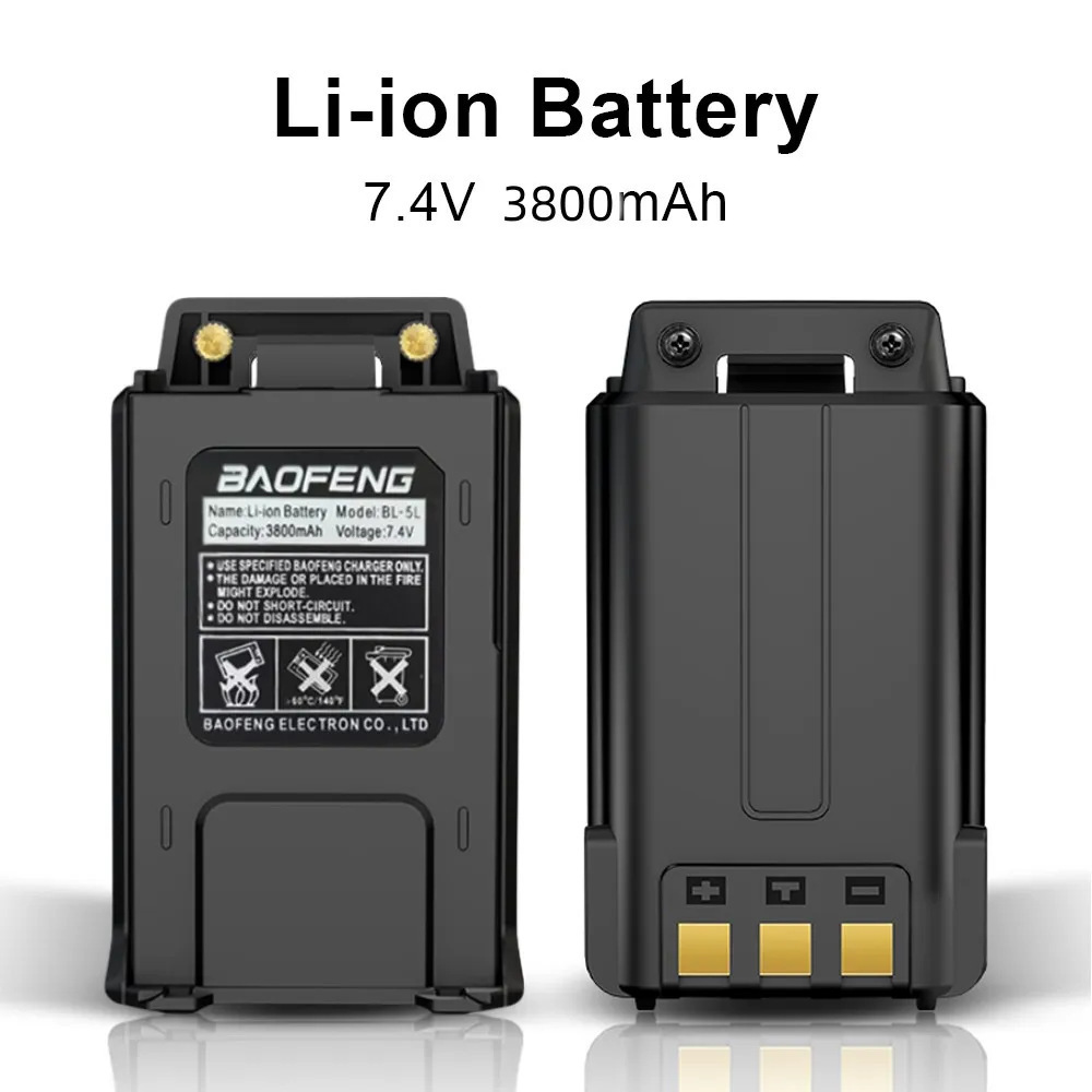 Baofeng batería de intercomunicador UV - 5R batería de litio alargada 3800mah Tipo-c carga 5RE5RA original
