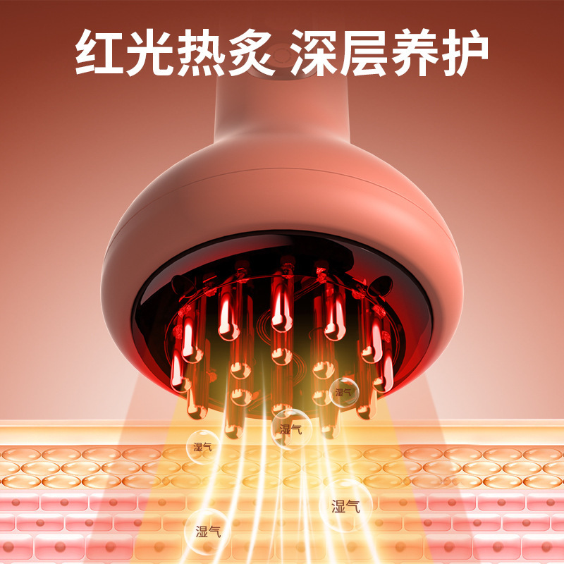 心佰鹿跨境电动经络仪器震动红光温热刮痧家用智能疏通肩颈经络刷|undefined