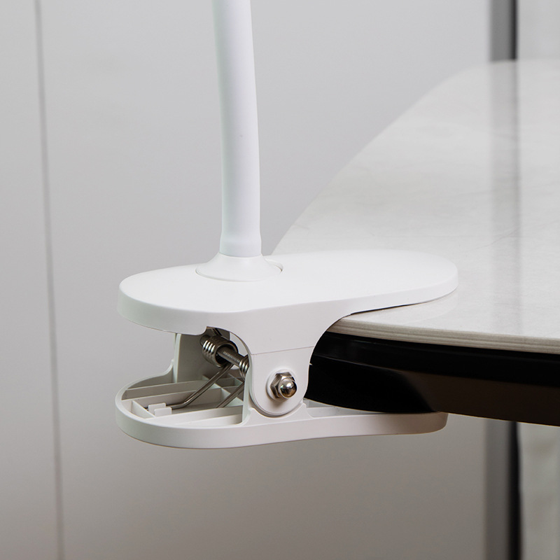 [personalizada] espejo de maquillaje LED con lámpara de clip para estudiantes de carga espejo de ampliación de escritorio de oficina