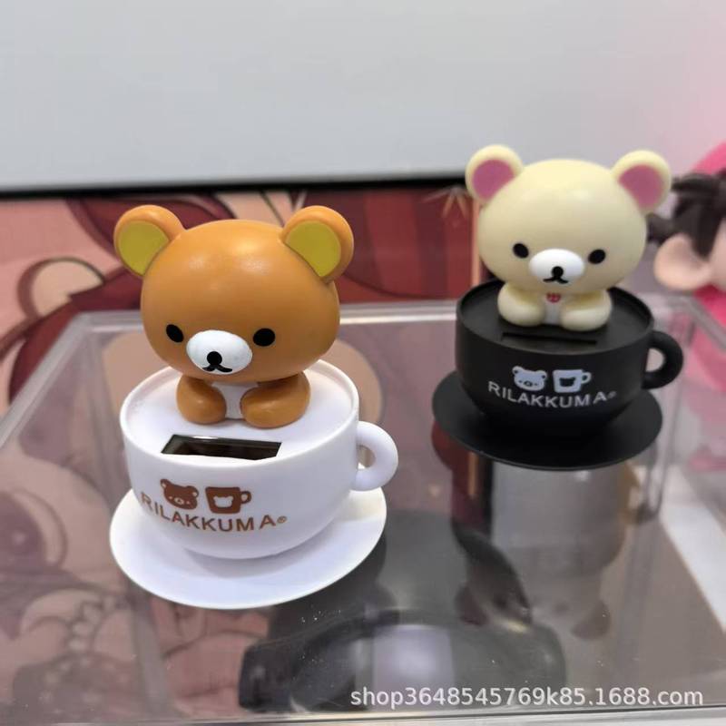【爆款】日系卡通轻松熊点头摆件光动能摆件美乐蒂系列生日小礼物|undefined