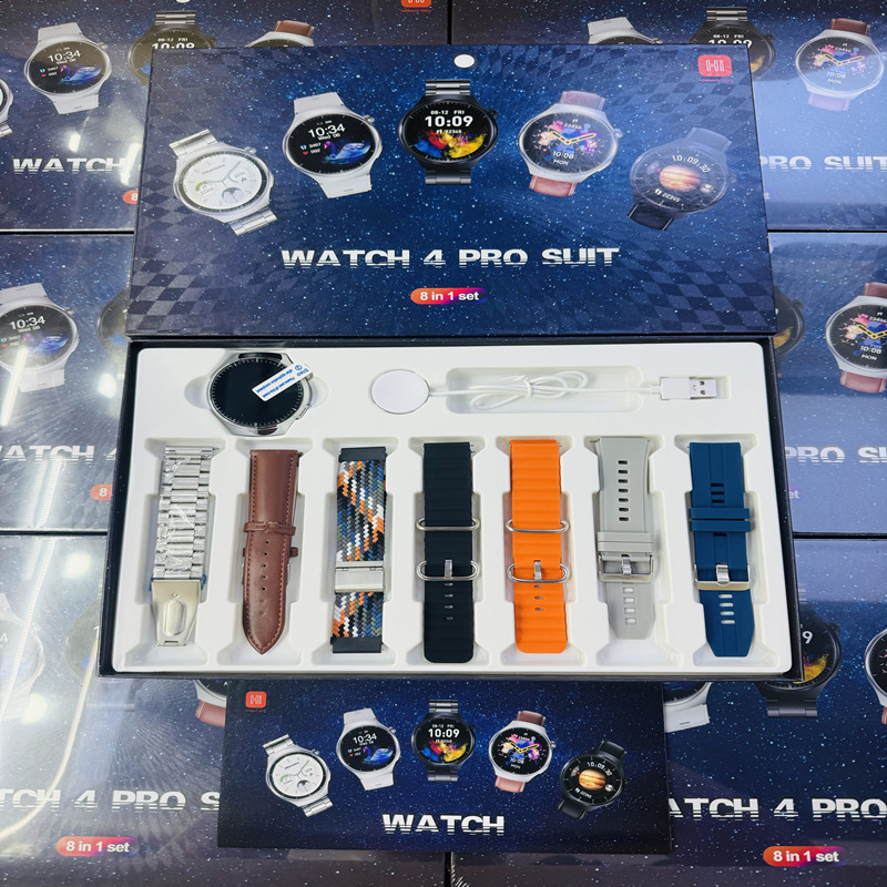Reloj Inteligente Popular Transfronterizo Watch4ProSuit, Juego 7 en 1, Pantalla Redonda de Alta Definición, Reloj Inteligente Huaqiangbei