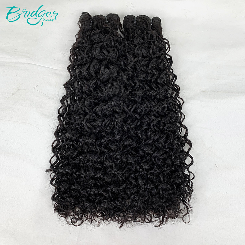 Double Drawn water wave Natural Color Hair Curtain_voghion.com