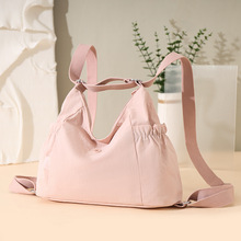 新款纯色日系单肩包简约百搭大学生单肩书包气质托特包女士背包