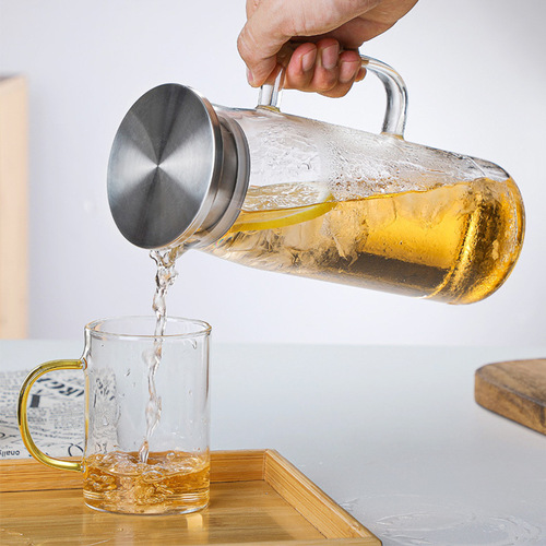 Glass cold kettle high borosilicate juice pot teapot wholesale heat-resistant high temperature large capacity teapot household cold kettle