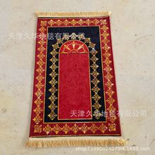 跨境便携式拜毯礼拜毯加厚金钻绒印花礼拜毯prayer carpet可代发