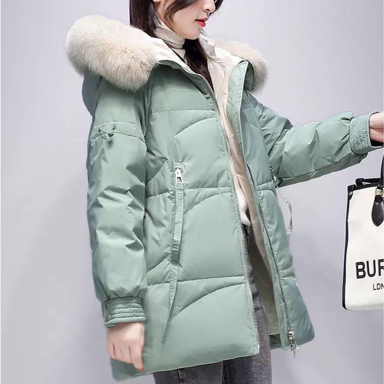 羽绒服女高级感狐狸毛90绒鸭绒冬季女新款短款女装韩版保暖批发
