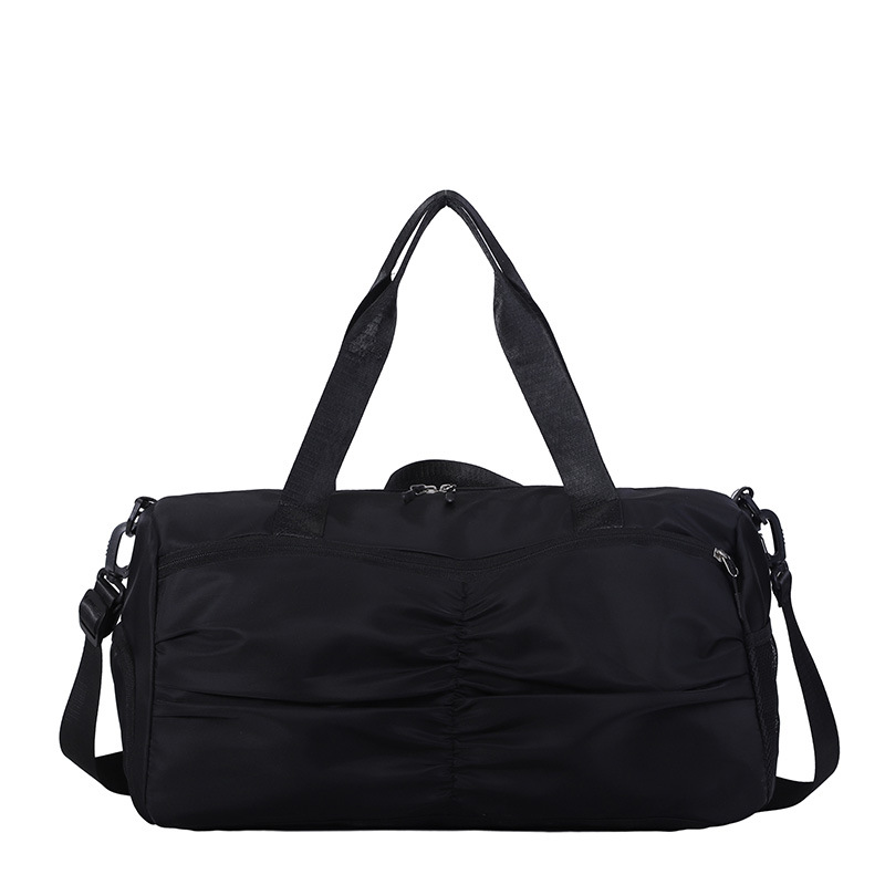 Bolsa de viaje de nicho plisada, bolsa de equipaje de gran capacidad, bolsa de fitness deportiva de alta gama para viajes, bolsa de yoga para mujer image 3