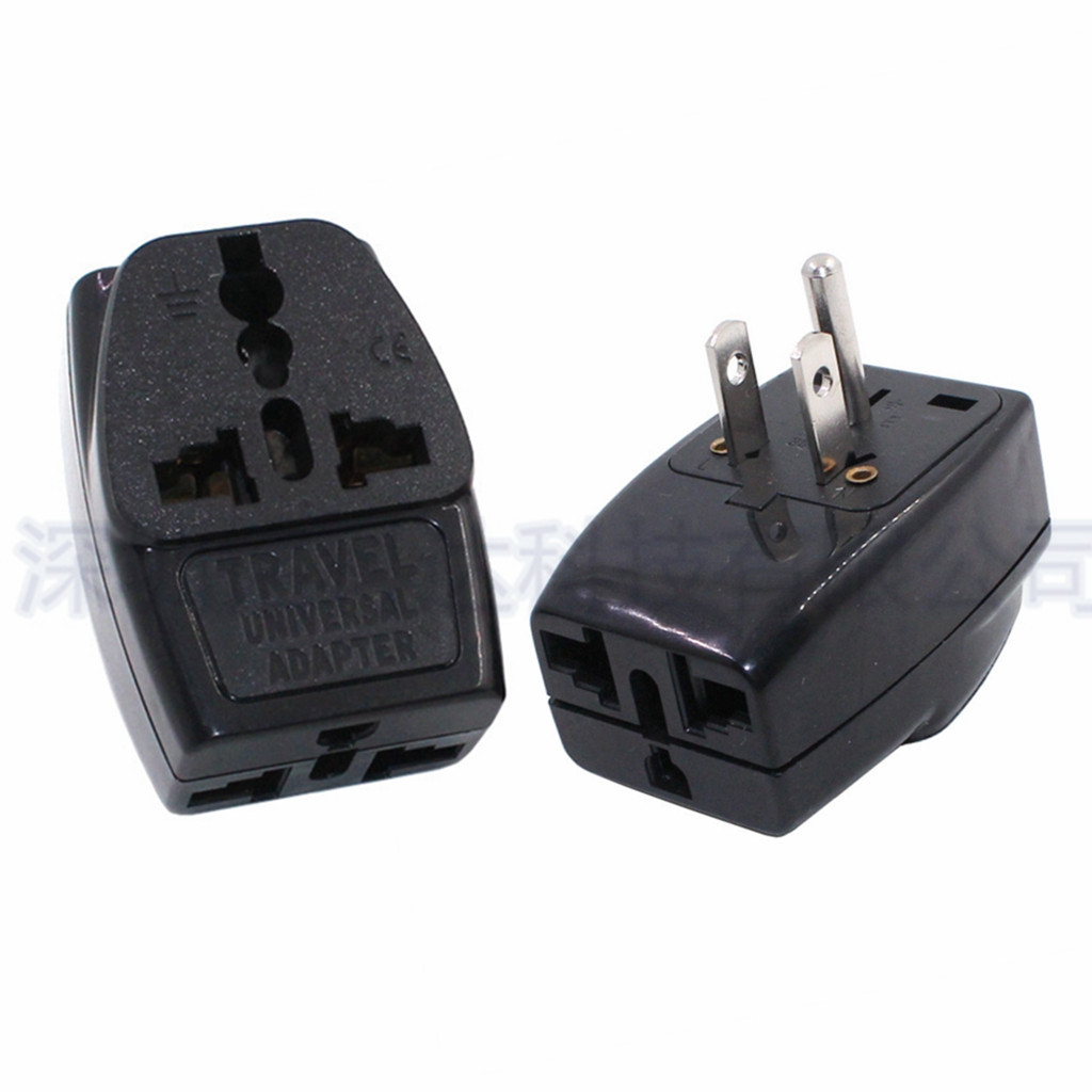 美标转换插头 一分三 一圆两扁脚 多功能旅游转换插头插座 WDS-5
