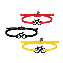 欧美亚马逊跨境时尚新款手绳简约不锈钢自行车编织手绳手链