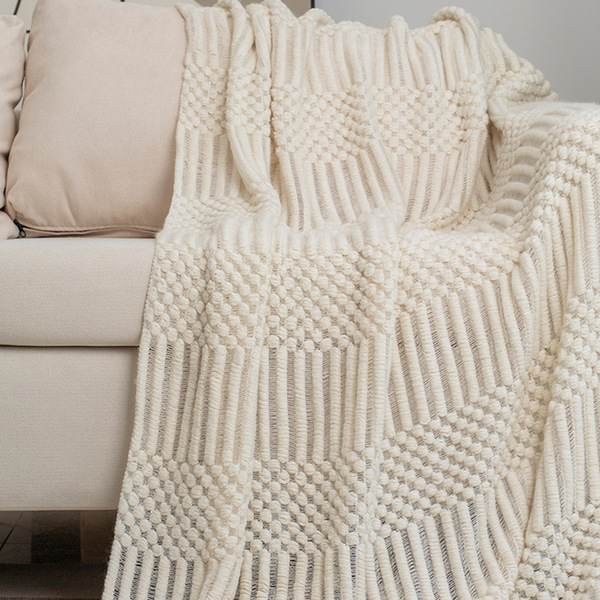 Light luxury INS sofa blanket solid color air -conditioned blanket…