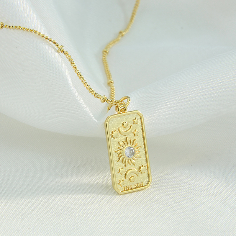 Simple Style Geometric Copper Necklace Inlay Copper Necklaces