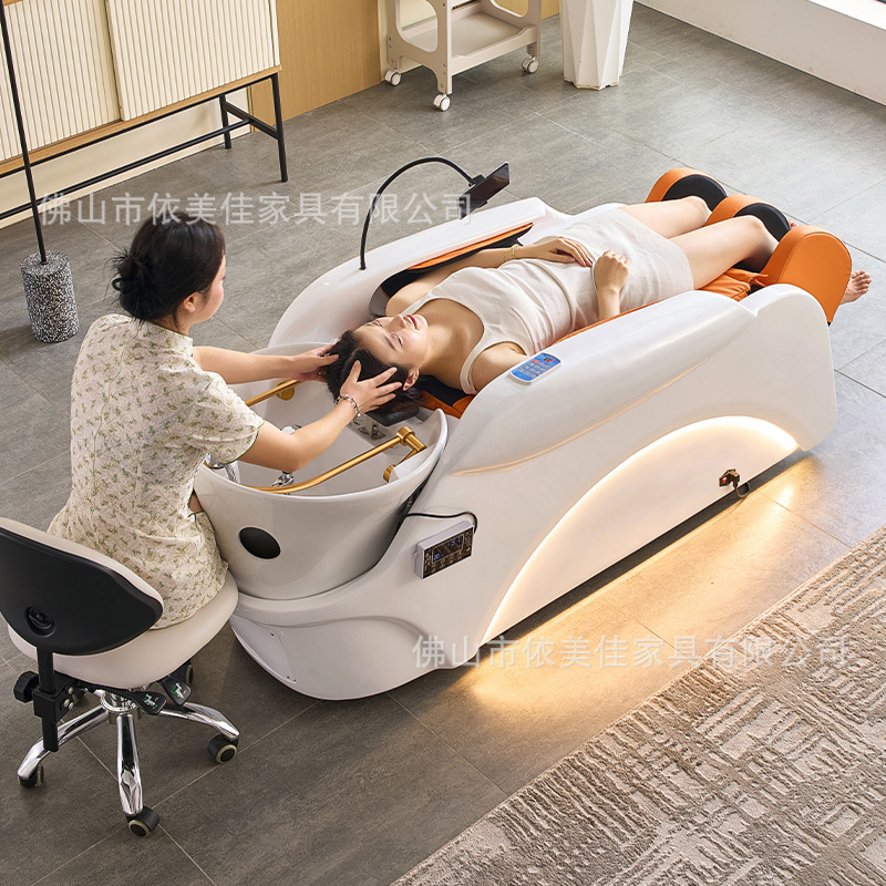 Champú de masaje eléctrico inteligente completamente automático, peluquería con circulación de agua de fumigación, champú de masaje eléctrico inteligente transfronterizo