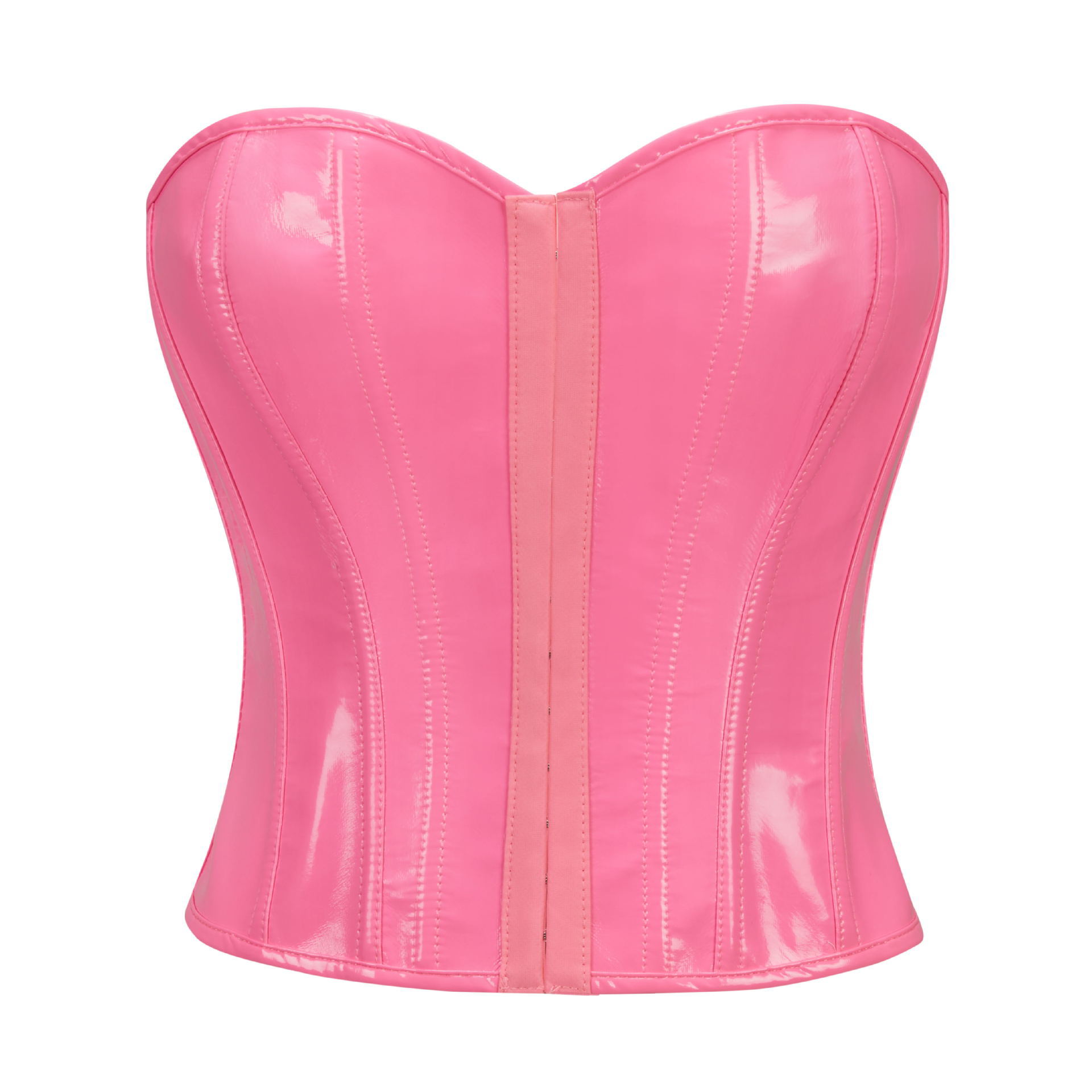 Nuevo pecho rosa sexy corto cinturón chaqueta de corte de cuero PU chaqueta de cuerpo de corte de comercio electrónico un cabello