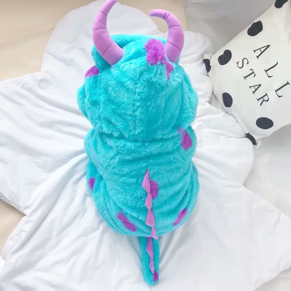 儿童连体衣秋冬加厚哈衣毛怪苏利文网红动物造型爬服可爱宝宝睡衣