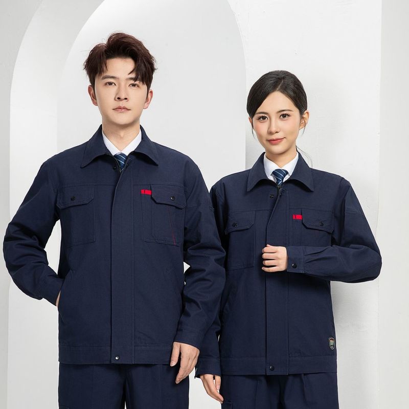 春秋长袖工作服男装套装耐磨耐脏厂服电焊工厂车间纯棉劳保服定制|undefined