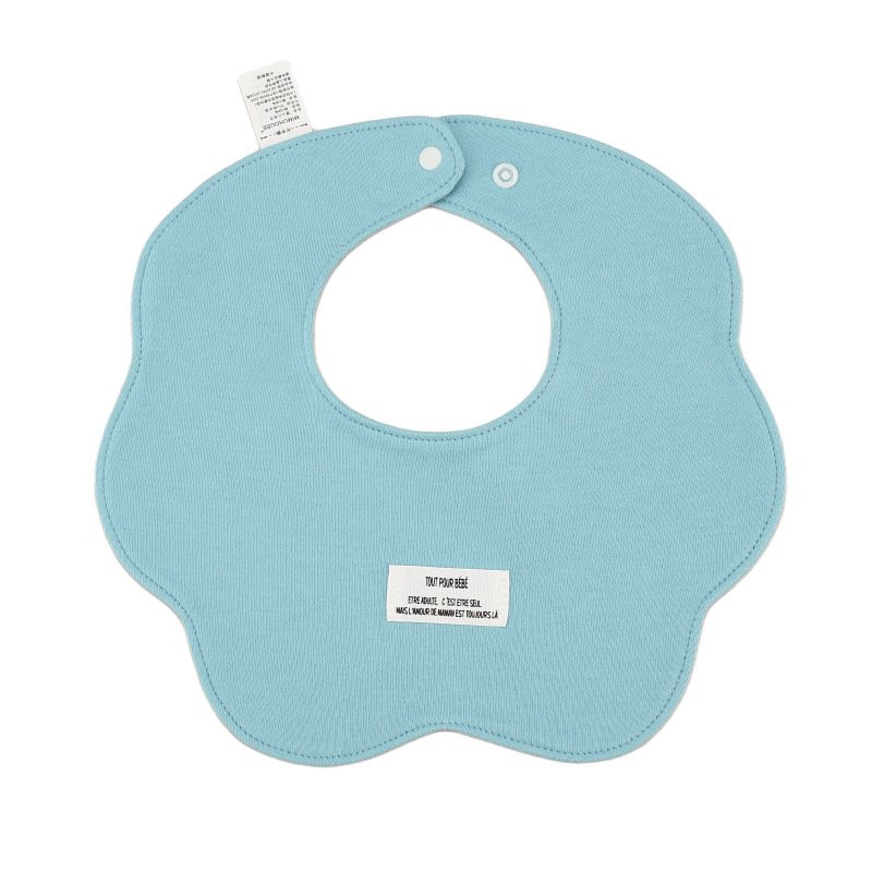 Babero Impermeable en Forma de Pétalo para Bebés de Algodón