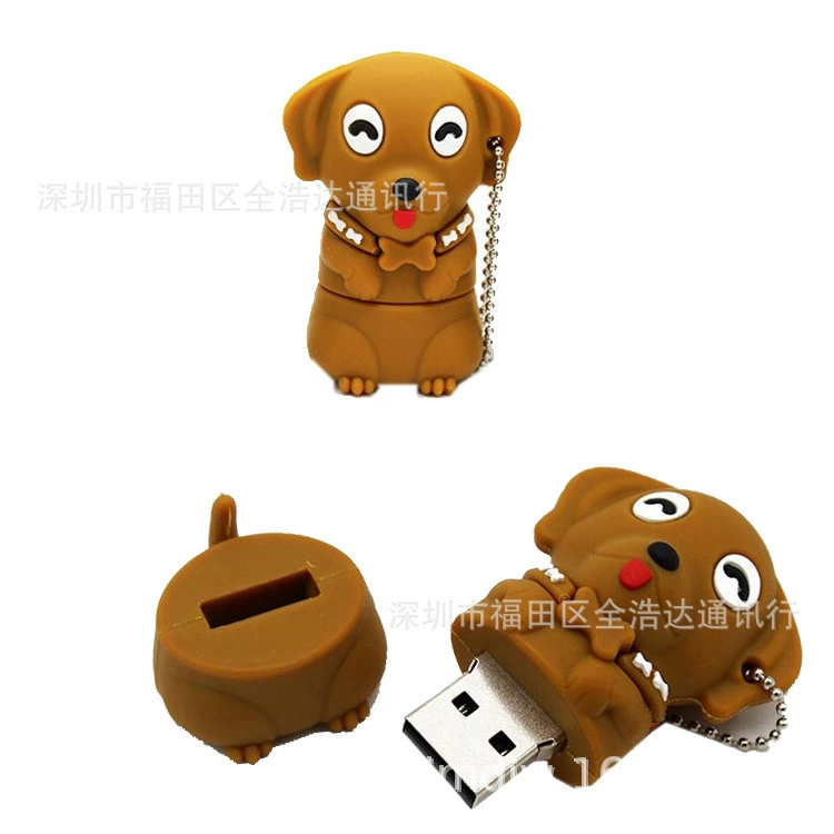 USB флешка, мультяшный робот-пёс, талисман, кукла, игрушка ПВХ, 16Г, 32Г