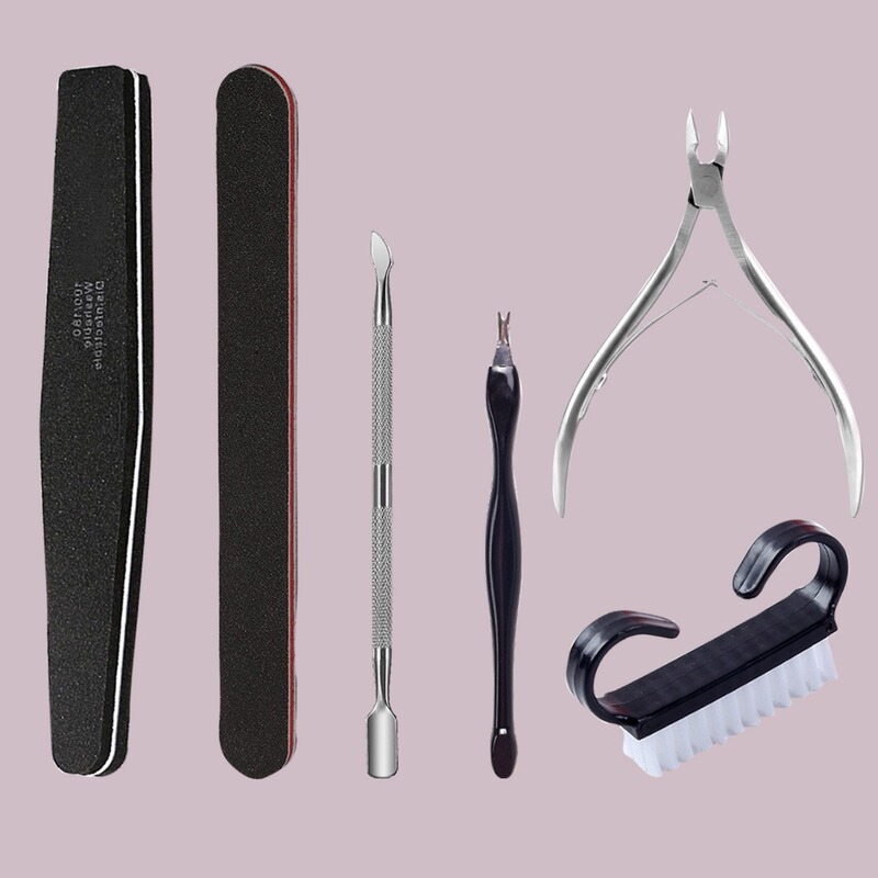 Nail tools suit full set of exfoliating skin Clippers nail strips nail remover bag softener household professional