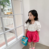 Summer set, cute jacket, puff sleeves, for 3-8 years old