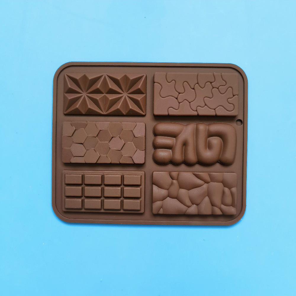 Chocolate de cristal hexagonal 6 pequeñas 282 moldes de silicona pudín molde de postre pastel decoración utensilios de horneado