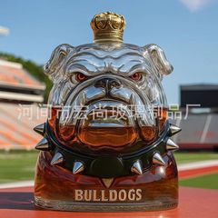 高ホウケイ酸ガラス フレンチブルドッグ ウイスキーボトル バブルワインボトル ガラスクラフトワインボトル フレンチブルドッグ ガラスワインボトル