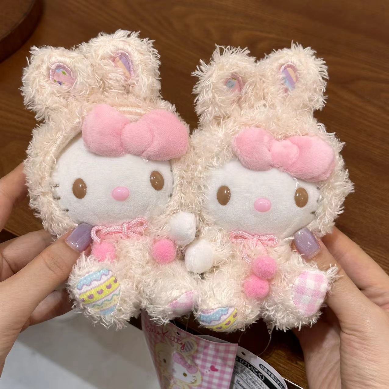 Muñeca colgante de llavero de conejo de dibujos animados KT muñeca de decoración de mochila de niña