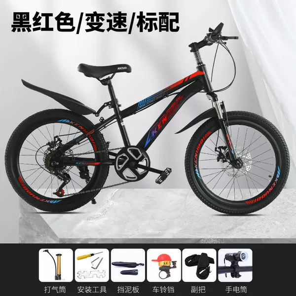 Shock-absorbing red bike shifter (brake handle) disc brake