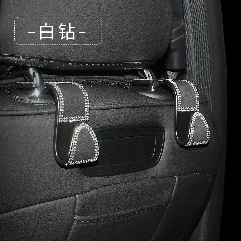 Car Seat Back Hot Diamond Hook Hidden Car Seat Back Creative Car Multifunctional Seat Hook Bag