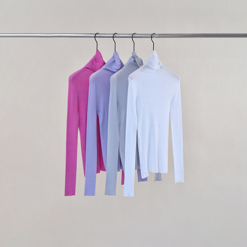High Collar Egyptian Cotton Cashmere Blended Women's Sweater Inner 2024 Winter New Solid Color Base Shirt Thin