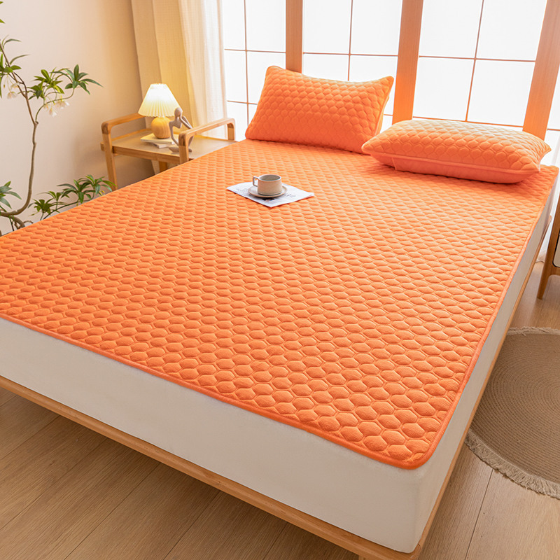 벨벳 퀼팅 매트리스-오렌지