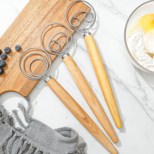 ​ Spot New Egg Beater Flour Mixer Beater Stainless Steel Coil Beater Dough Mixing Stick