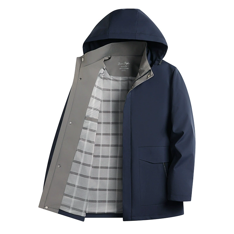 Взрывная мужская деловая повседневная молочная шелковка съемная шляпа куртка ветровка куртка