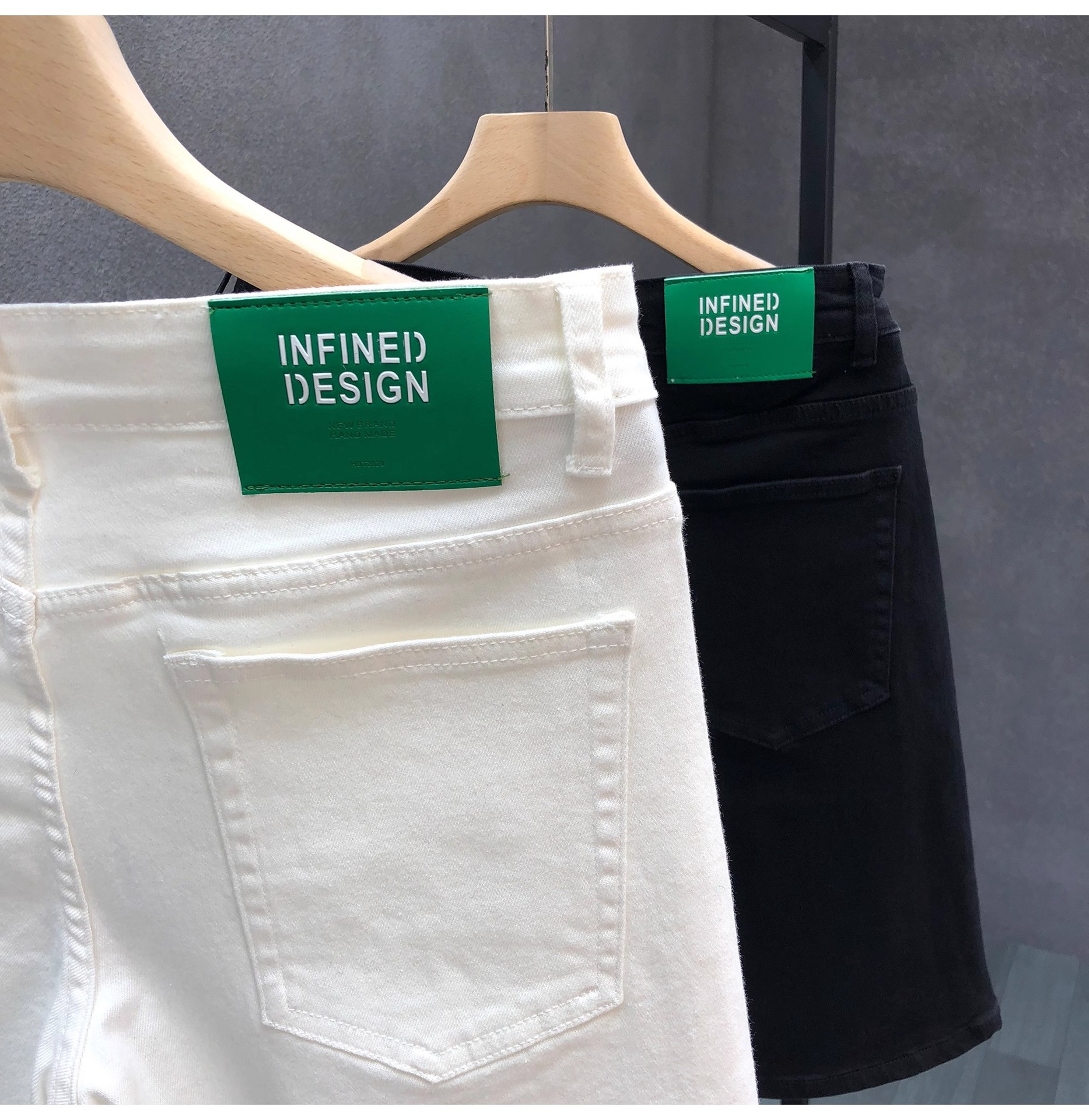 Schlanke Stretch Jeansshorts Für Herren In Blau Für Den Sommer_voghion.com