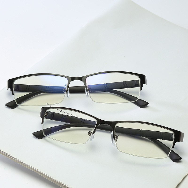 Nueva tendencia de gafas de edad para hombres de mediana edad HD medio marco viejos gafas de protección contra la luz azul viejos gafas de luz viejas mujeres