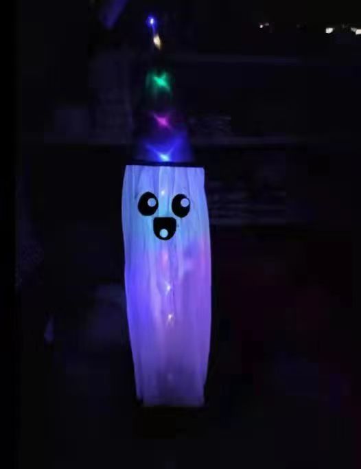 Amazon nuevo sombrero de hilo LED decoración de Halloween sombrero colgante sombrero fantasma sombrero de hilo