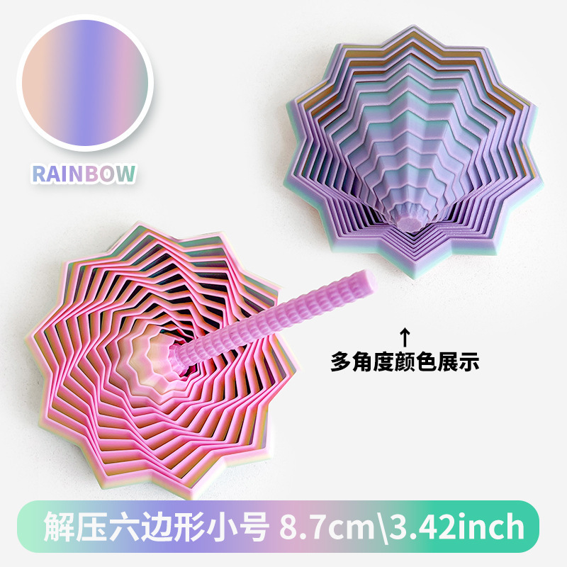 工厂直销跨境热销爆款3D打印星形玩具带有手柄指尖解压玩具多边形|undefined