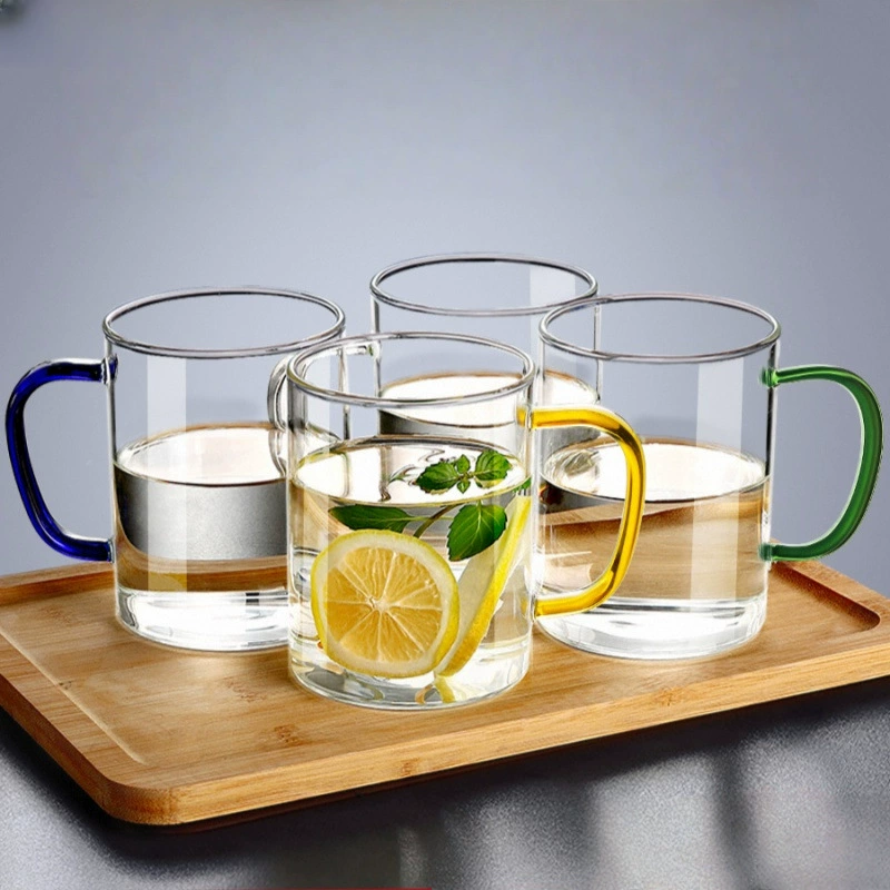 Кружка из боросиликатного стекла, устойчивая к высоким температурам, мужская и женская пивная, кофейная, молочная, чайная чашка, бытовая цветная чашка для питья