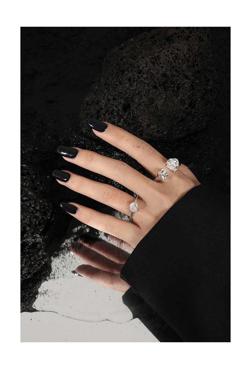 Fashion Geometric Sterling Silver Plating Crystal Open Ring