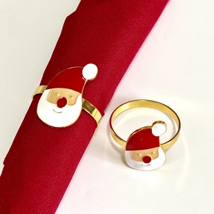 Amazon's Best-Selling Christmas and Thanksgiving Ritual Napkin Ring Bell Elk Napkin Buckle Napkin Ring Decoration