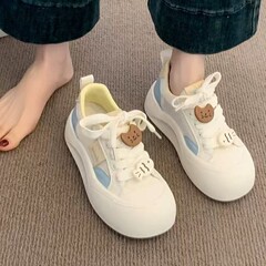 厚底小白鞋女2025年新款爆款春夏季薄款透气网面增高运动休闲板鞋