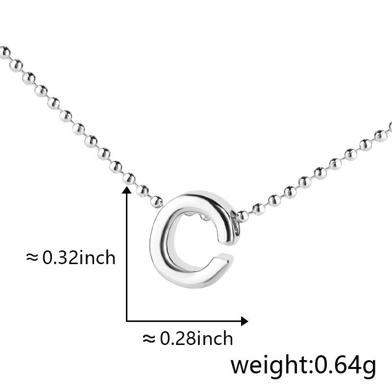 Cuicai ホットセール 18K ゴールデン光沢のある多用途クラシック 26 DIY 英語名小文字ネックレスペンダント付き|undefined