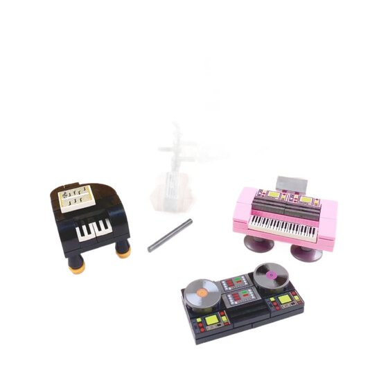Mini Musical Instrument Building Blocks 1030 Compatible Lego Piano Dish Player Blind Bag Sketch Kids Gift