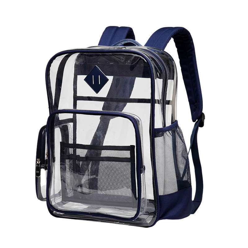 Suministro transfronterizo directo de fábrica mochila transparente impermeable gran capacidad masculina y femenina estudiante de escuela primaria mochila de alto grado al por mayor