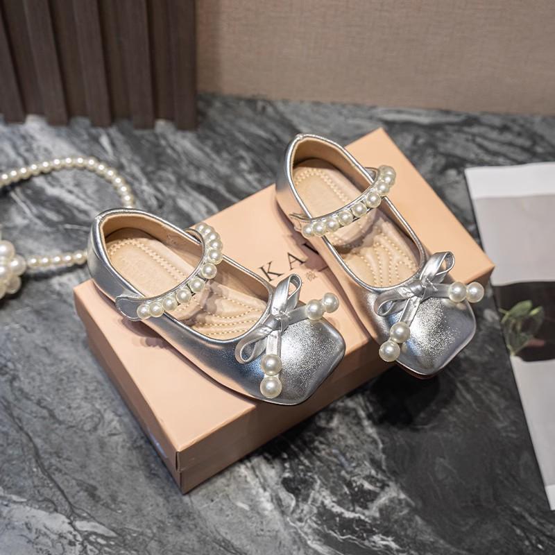 Children's Princess Shoes, Spring and Autumn Girls' Shoes, New Style Chanel-Style Leather Shoes, Fashionable and Stylish Single Shoes for Babies Fd05