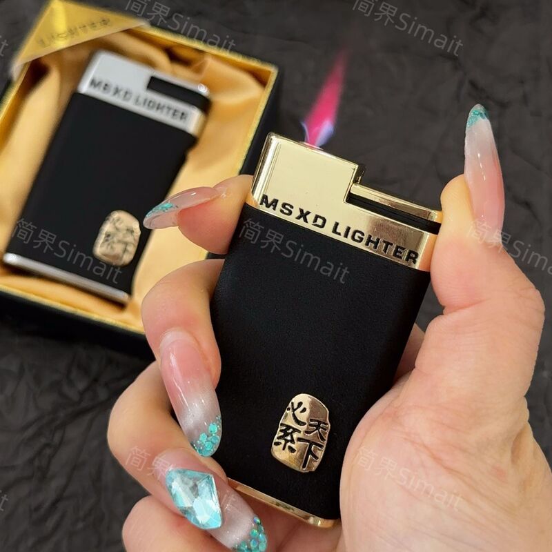 Original High-End Lighter That Cares for the World, Refillable, Windproof, Gift for Boyfriend, Supports Secret Code, High Flame Power, Dual Flame