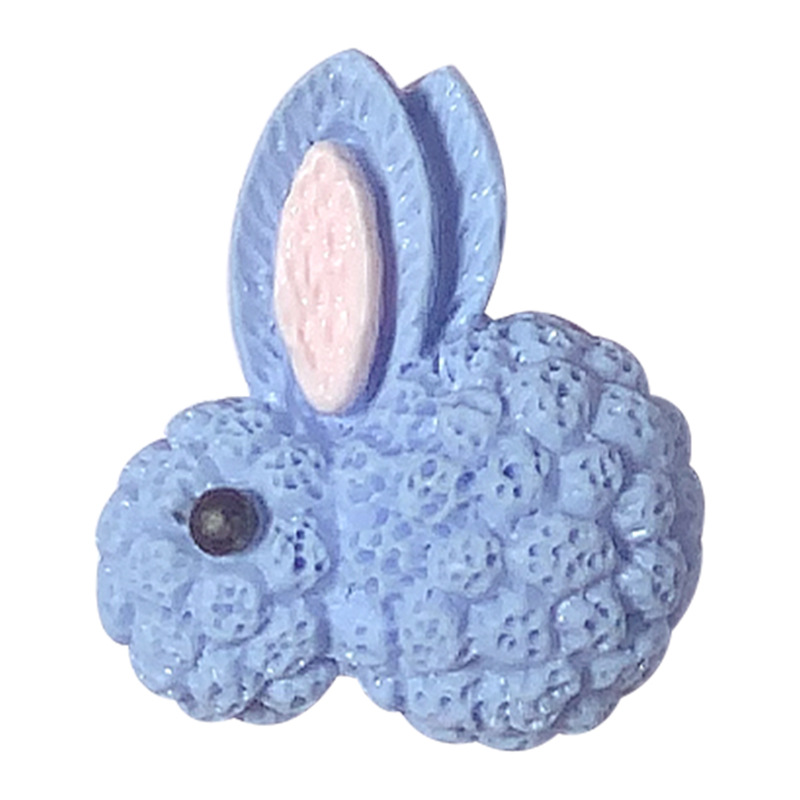 Nuevos dibujos animados de conejo orejas grandes diey accesorios de resina crema pegamento para el cabello adornos de cabello cuerda de cabello caja de teléfono móvil botones de zapatos parches hechos a mano